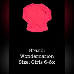 Girls long sleeved shirt 6/6x